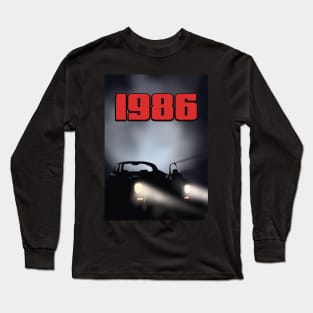 1986 sports car poster Long Sleeve T-Shirt